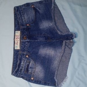 Ripped Denim Shorts